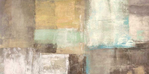 OcÃ©ane White Modern Wood Framed Art Print with Double Matting by Falcone, Ruggero