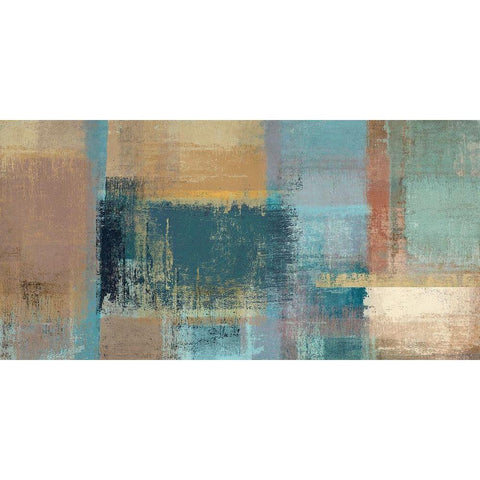 Chromatic Horizon Black Modern Wood Framed Art Print with Double Matting by Ruggero, Falcone