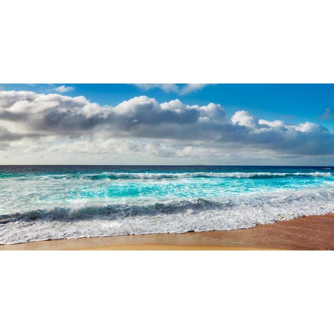 Grande Anse, La Digue, Seychelles Black Modern Wood Framed Art Print with Double Matting by Krahmer, Frank