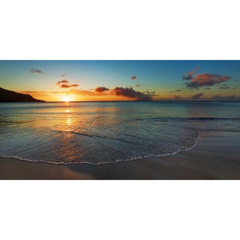 Baie Beau Vallon, Seychelles Gold Ornate Wood Framed Art Print with Double Matting by Krahmer, Frank