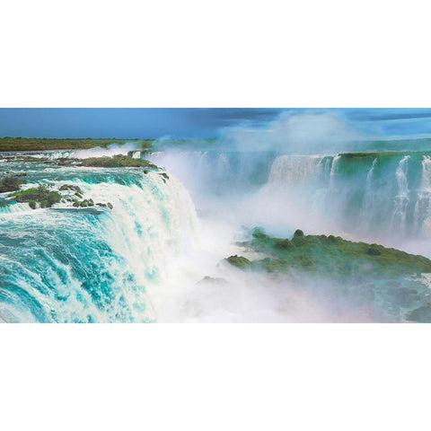 Iguazu Falls, Brazil Black Modern Wood Framed Art Print with Double Matting by Frank, Krahmer
