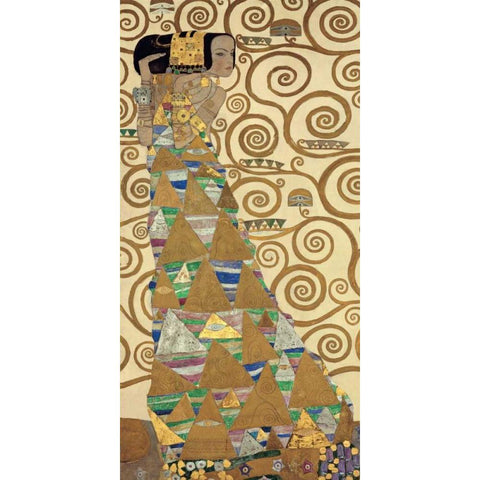 The Tree of Life I Black Modern Wood Framed Art Print with Double Matting by Klimt, Gustav