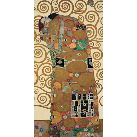 The Tree of Life III Gold Ornate Wood Framed Art Print with Double Matting by Klimt, Gustav