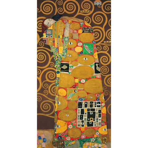 Tree of Life-Brown III Black Modern Wood Framed Art Print with Double Matting by Klimt, Gustav