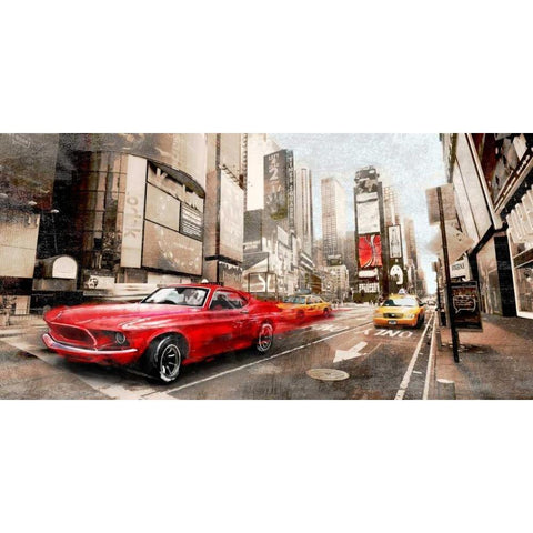 Red Rocket White Modern Wood Framed Art Print by Baldo, Ivan