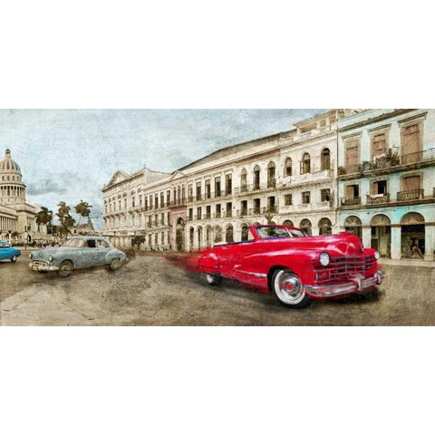 Habanera Black Modern Wood Framed Art Print with Double Matting by Baldo, Ivan