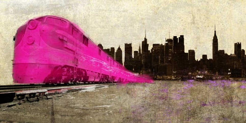 Steam Power Black Ornate Wood Framed Art Print with Double Matting by Baldo, Ivan