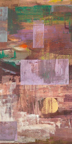 Kaleidos II White Modern Wood Framed Art Print with Double Matting by Corrado, Italo