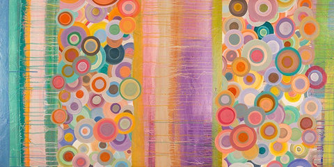 Primavera Pop White Modern Wood Framed Art Print with Double Matting by Corrado, Italo