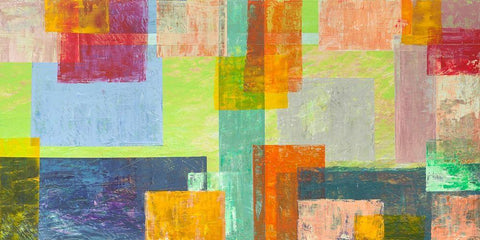 Kaleidos II White Modern Wood Framed Art Print with Double Matting by Corrado, Italo