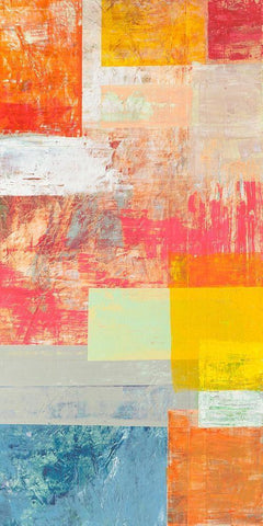 Festa dEstate I White Modern Wood Framed Art Print with Double Matting by Corrado, Italo