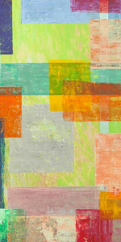 Festa dEstate II White Modern Wood Framed Art Print with Double Matting by Corrado, Italo