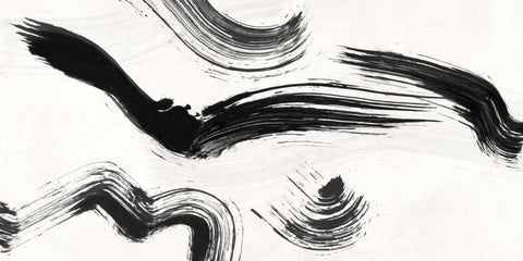 Flight in the Wind White Modern Wood Framed Art Print with Double Matting by Ikeda, Haru