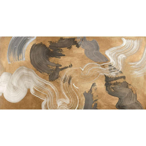 Metallic Movements Gold Ornate Wood Framed Art Print with Double Matting by Ikeda, Haru