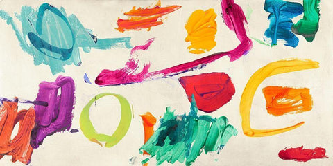 Games of Children White Modern Wood Framed Art Print with Double Matting by Ikeda, Haru