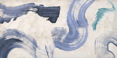 Ocean in Action White Modern Wood Framed Art Print with Double Matting by Ikeda, Haru