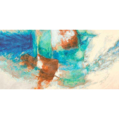 Universe White Modern Wood Framed Art Print by Demos, Jean-Luc