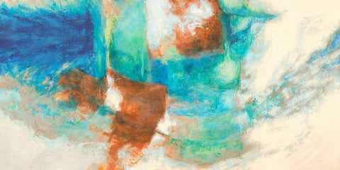 Universe White Modern Wood Framed Art Print with Double Matting by Demos, Jean-Luc