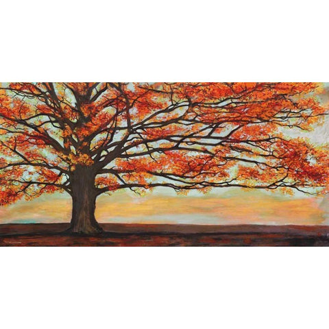 Red Oak White Modern Wood Framed Art Print by Eelder, Jan