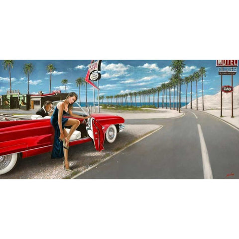 Last stop before the Ocean Gold Ornate Wood Framed Art Print with Double Matting by Silver, John