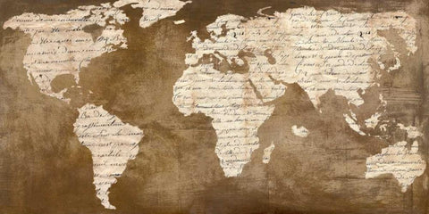 Words for the World Black Ornate Wood Framed Art Print with Double Matting by Falcone, Ruggero