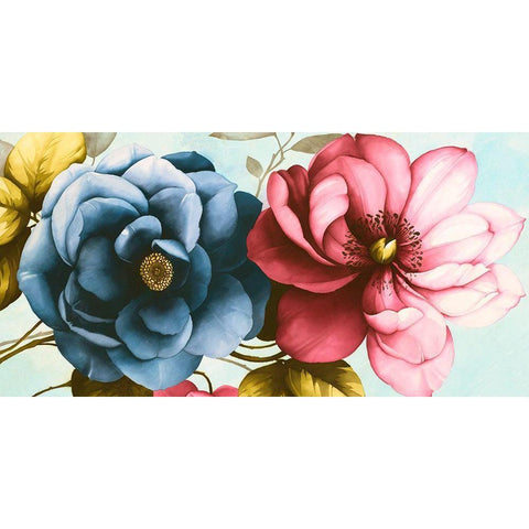 Azaleas Black Modern Wood Framed Art Print by Keiko, Rei