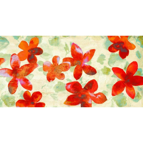 Happy Printemps Black Modern Wood Framed Art Print with Double Matting by Parr, Kelly