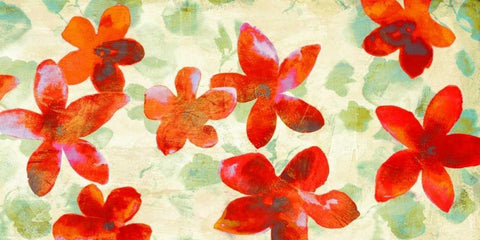 Happy Printemps White Modern Wood Framed Art Print with Double Matting by Parr, Kelly