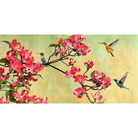 Flower Branch (detail) Black Modern Wood Framed Art Print by Parr, Kelly