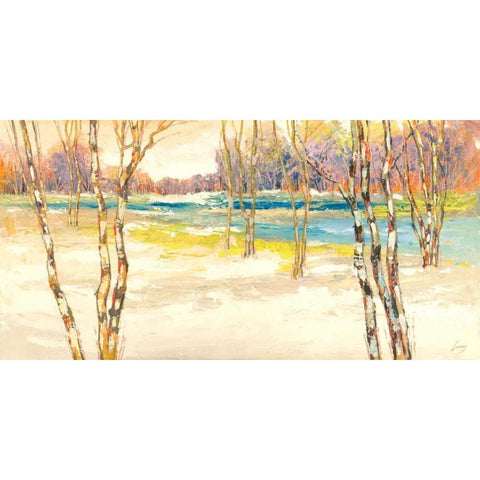 Bosco incantato I Black Modern Wood Framed Art Print with Double Matting by Lucas