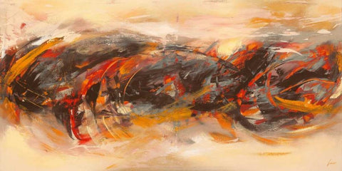 Atmosfera Black Ornate Wood Framed Art Print with Double Matting by Lucas