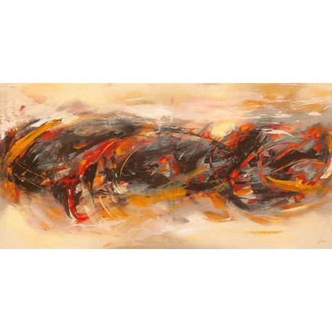 Atmosfera Black Modern Wood Framed Art Print by Lucas