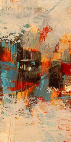 Estate II White Modern Wood Framed Art Print with Double Matting by Lucas