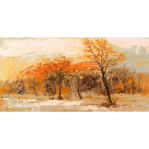 Foresta I White Modern Wood Framed Art Print by Lucas