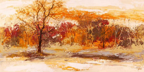 Foresta II Black Ornate Wood Framed Art Print with Double Matting by Lucas