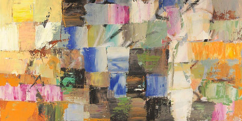 Concetti dimensionali (detail) White Modern Wood Framed Art Print with Double Matting by Lucas