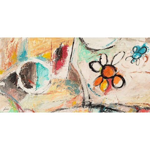 La chiamo primavera Black Modern Wood Framed Art Print with Double Matting by Lucas