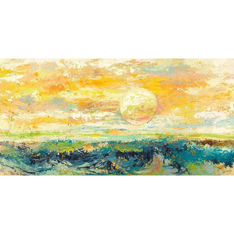 Onde della sera Black Modern Wood Framed Art Print by Lucas