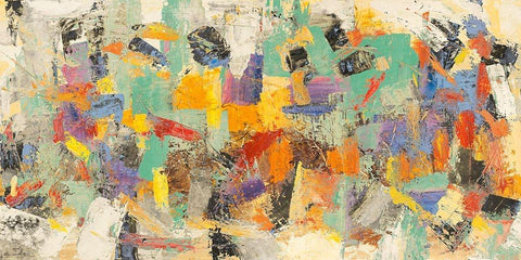 Rivoluzione colorata Black Ornate Wood Framed Art Print with Double Matting by Lucas