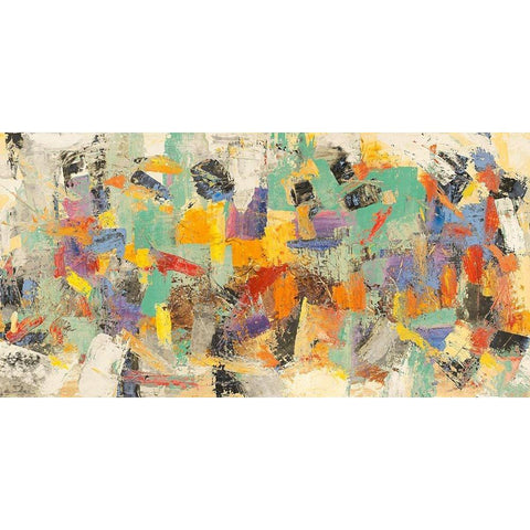 Rivoluzione colorata Black Modern Wood Framed Art Print with Double Matting by Lucas