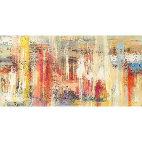 Colori riflessi (detail) Black Modern Wood Framed Art Print with Double Matting by Lucas