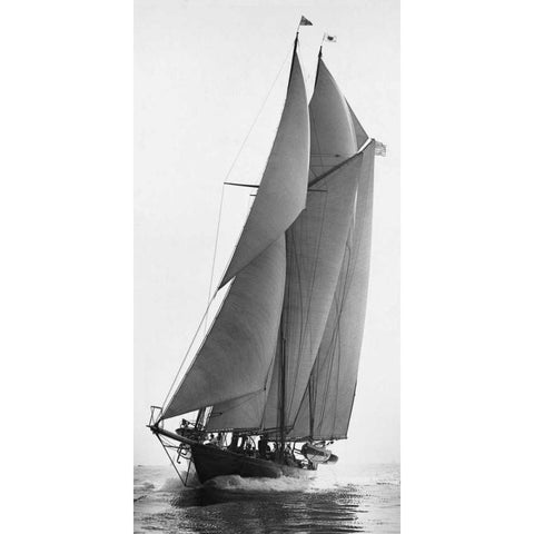 Cleopatras Barge 1922 Black Modern Wood Framed Art Print with Double Matting by Levick, Edwin