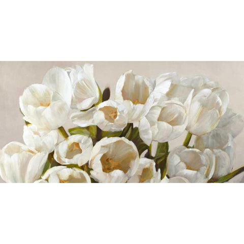 Composizione in bianco White Modern Wood Framed Art Print by Sanna, Leonardo