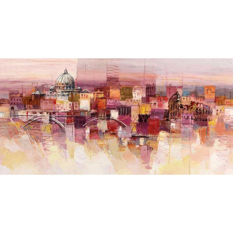 Sognando Roma White Modern Wood Framed Art Print by Florio, Luigi