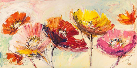 Nel vento Black Ornate Wood Framed Art Print with Double Matting by Luigi, Florio