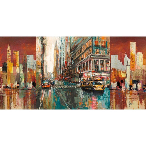 NYC-1 Black Modern Wood Framed Art Print with Double Matting by Luigi, Florio