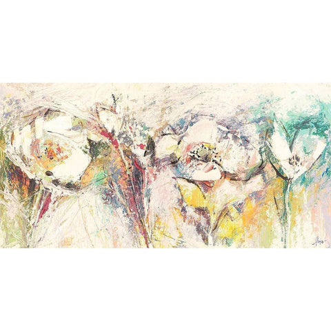 Flora I Black Modern Wood Framed Art Print by Florio, Luigi