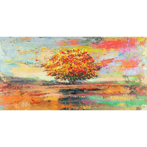 Albero destate (detail) Gold Ornate Wood Framed Art Print with Double Matting by Florio, Luigi