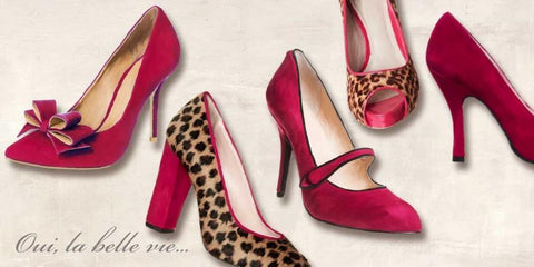 Oui la belle vieâ€¦ Black Ornate Wood Framed Art Print with Double Matting by Clair, Michelle