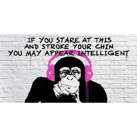 Stroke your Chin Gold Ornate Wood Framed Art Print with Double Matting by Masterfunk collective